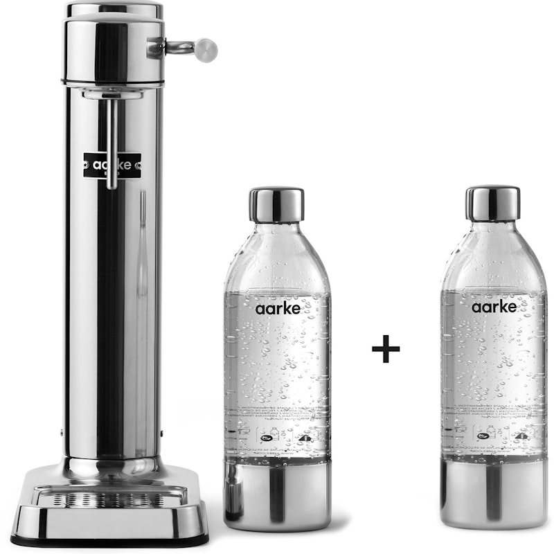 Carbonator III Soodakone + 2 PET-pulloa, Polished Steel