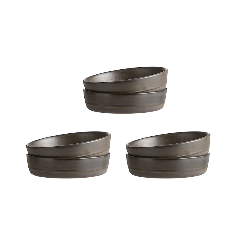 Raw Keittokulhot 19,4 cm 6-pakkaus, Metallic Brown