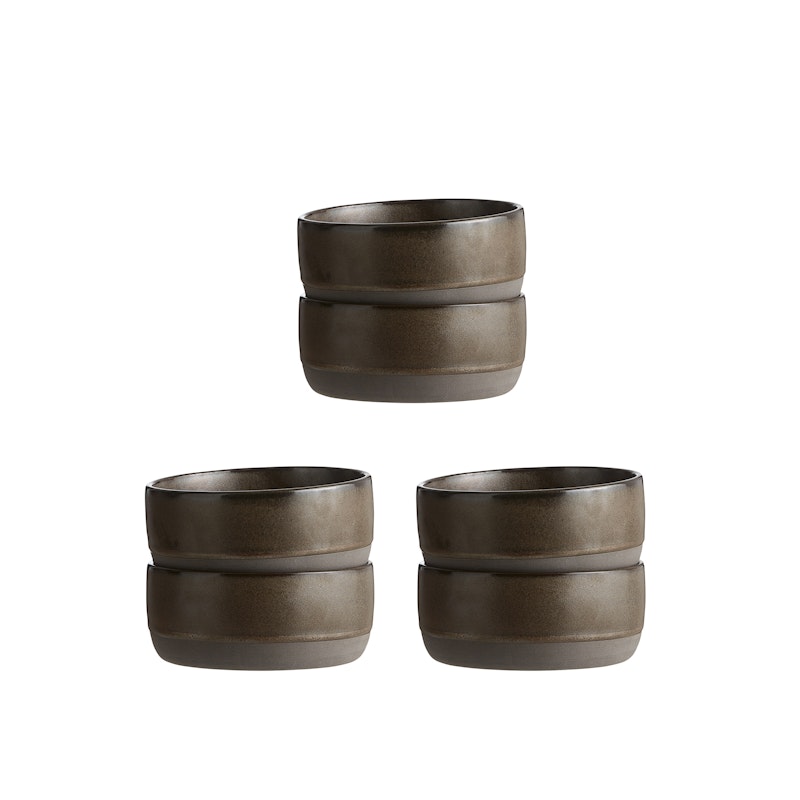 Raw Kulho 13,5 cm 6-pakkaus, Metallic Brown
