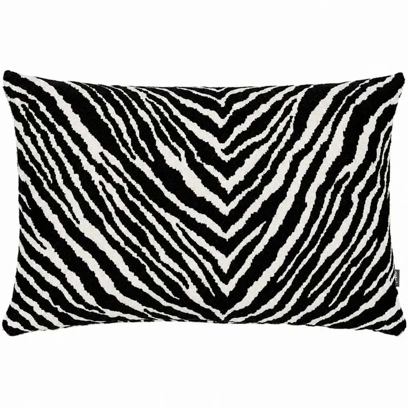 Zebra Tyynynpäällinen 40x60 cm, Musta / Valkoinen