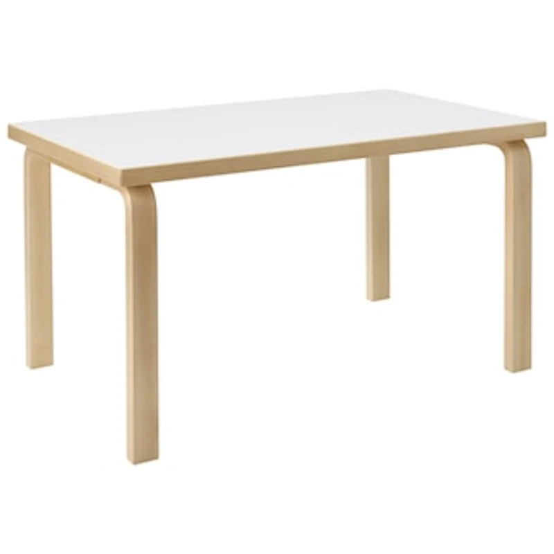 Aalto 80B Lasten Pöytä Suorakulmainen 60x100 cm, Valkoinen Laminaatti