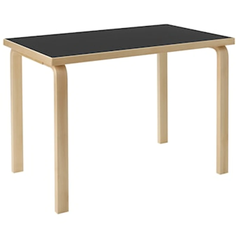 Aalto 80B Pöytä Suorakulmainen 60x100 cm, Musta Linoleumi