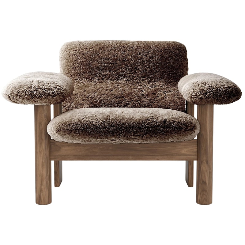 Brasilia Nojatuoli Matala Selkä, Walnut / Sheepskin Sahara