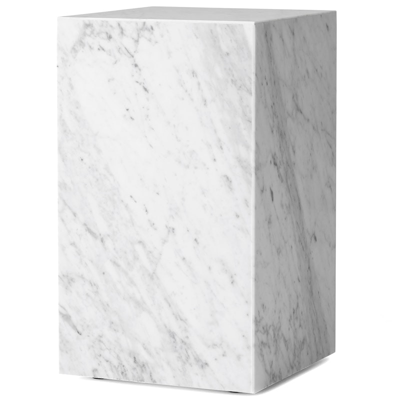 Plinth Tall Sivupöytä 51x30 cm, Carrara Marmori