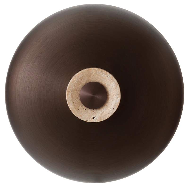 Reverse Seinävalaisin Kiinteä Asennus, Travertiini / Bronzed Brass