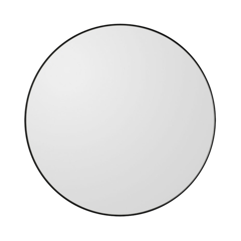 Circum Seinäpeili Ø70 cm, Musta / Selvä