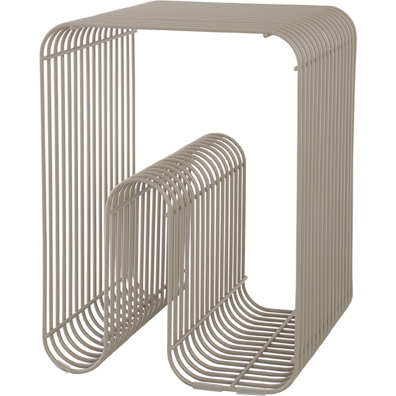 Curva Jakkara Mihin tahansa kotiin, tyylistä tai mausta riippumatta täydellinen elegantti, monikäyttöinen muotoilu teräksestä Yksinkertainen, erikoinen ilmaisu, Luonnonmukaiset muodot jäykillä linjoilla Ruskeanharmaa