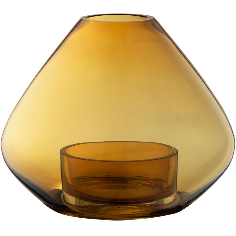 Uno Kynttilänpidike / Vaasi Amber Ø14,5 cm