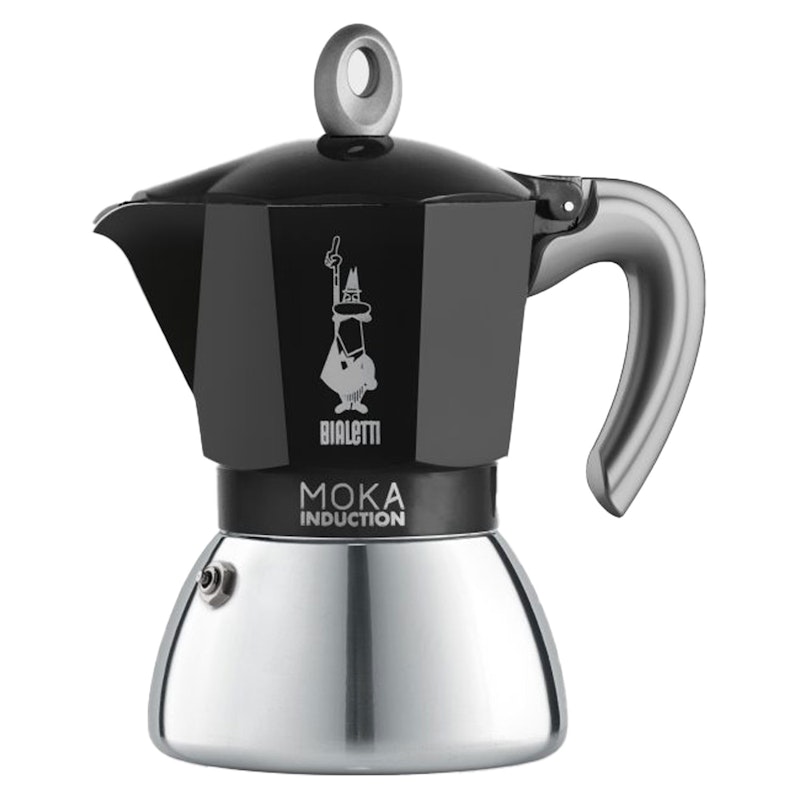 Moka Induction Kahvinkeitin Musta, 6 Kuppia