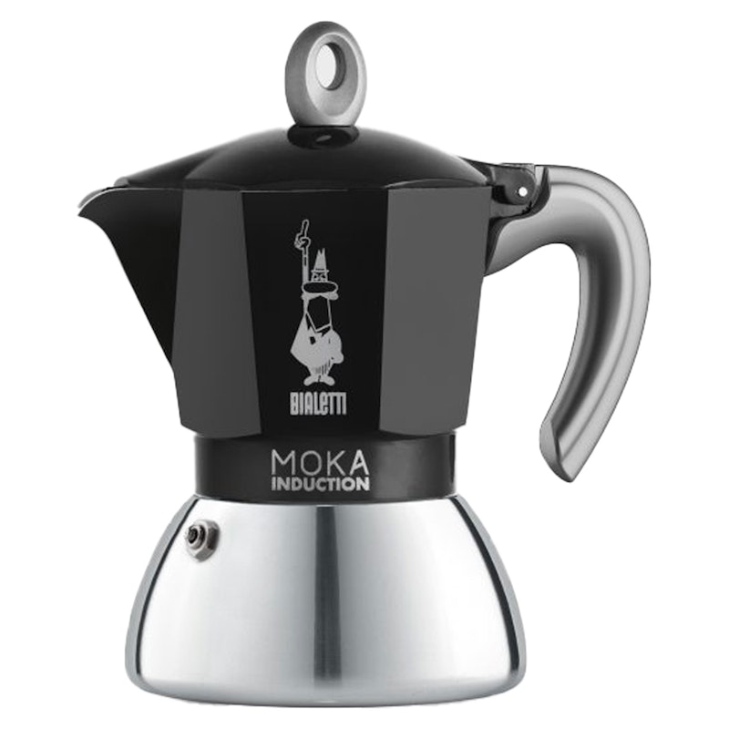 Moka Induction Kahvinkeitin Musta, 4 Kuppia