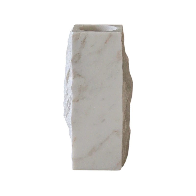 Edge Vaasi Small, White Carrara