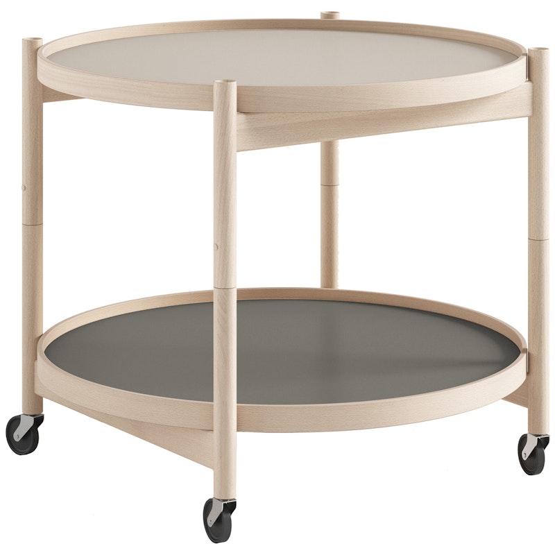 Bølling Tarjoilupöytä Ø60 cm, Käsittelemätön Pyökki / Kivi