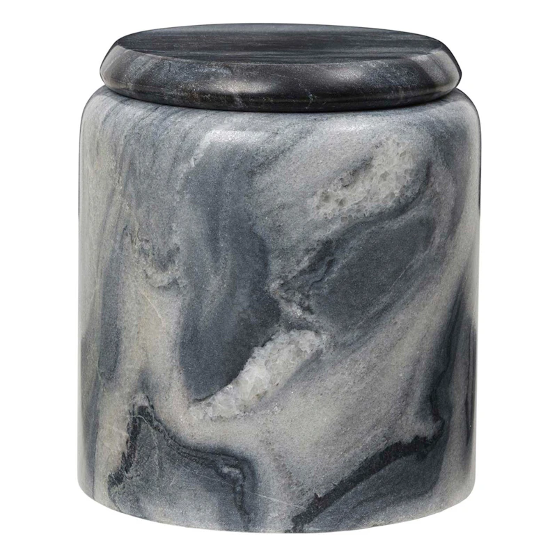 Hedvig Purkki 11 cm, Musta Marmori