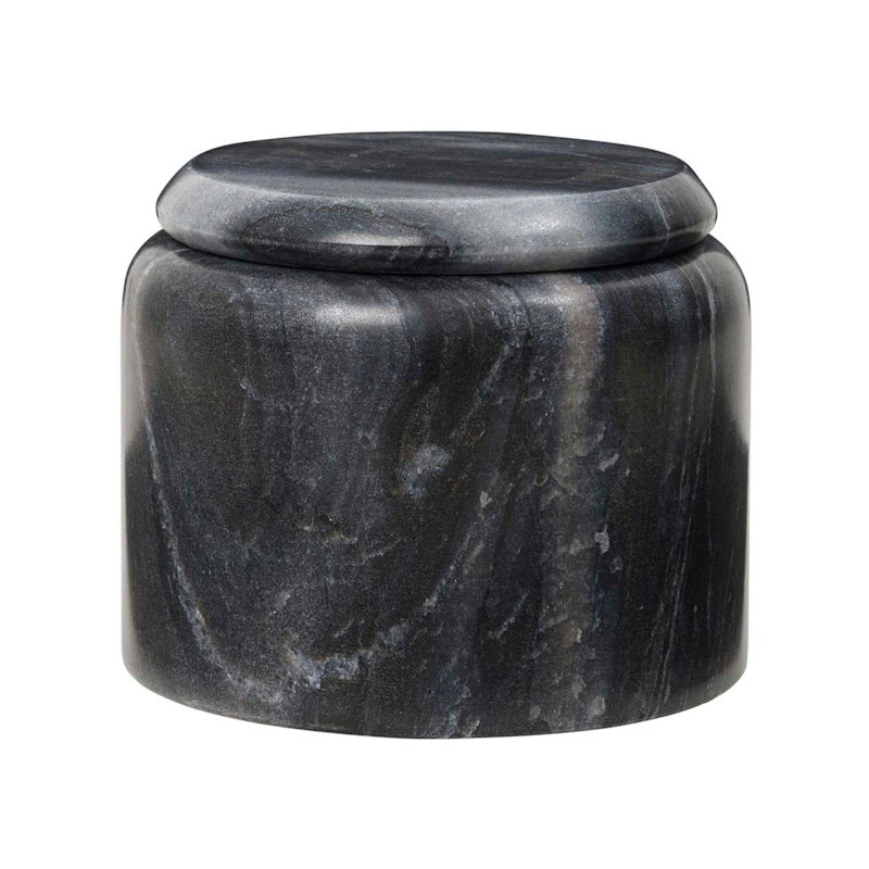 Hedvig Purkki 8 cm, Musta Marmori