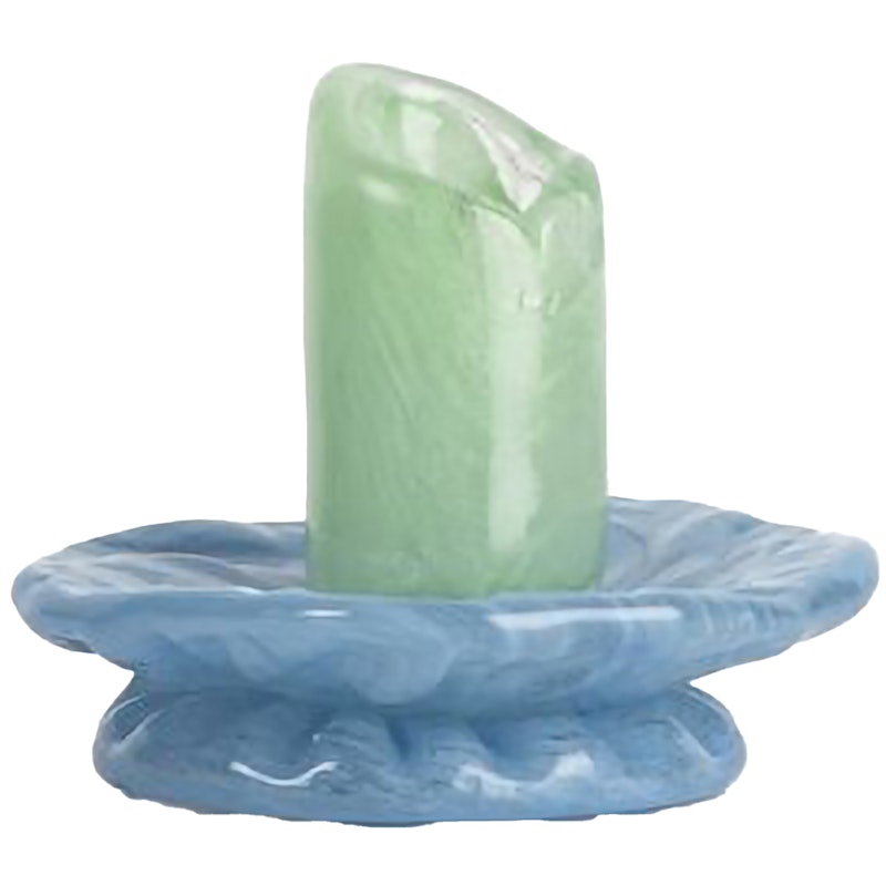 Lara Kynttilänjalka 9 cm, Vaaleansininen / Minty Green