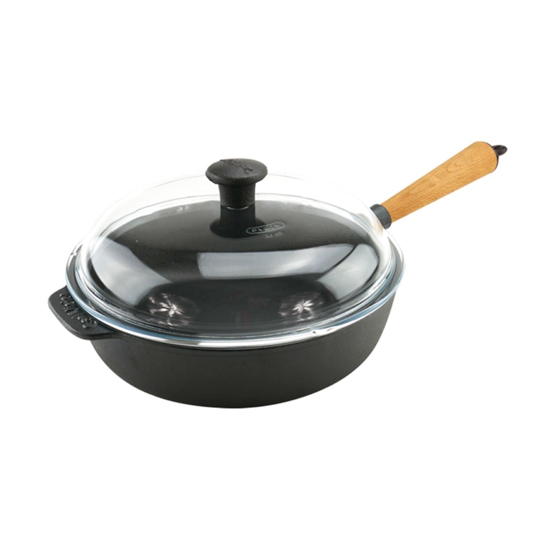 Sauté-Pannu Kannella 25 cm, Kahva Pyökistä