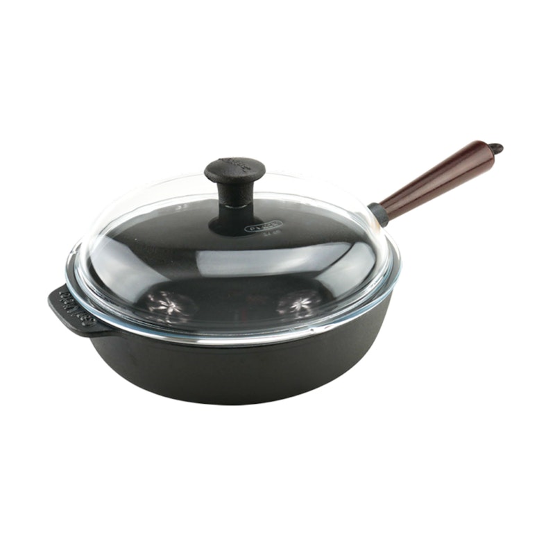 Sauté-Pannu Lasikannella 25 cm, Puukahva