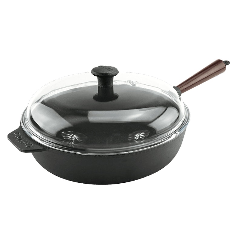 Sauté-Pannu Lasikannella 28 cm, Puukahva