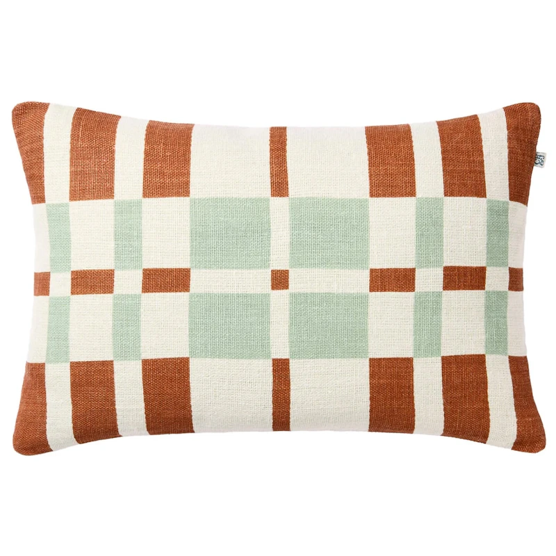 Avi Tyynynpäällinen 40x60 cm, Aqua / Apricot Orange