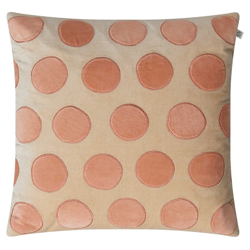 Circle Cushion Cover 50x50 cm, Beige/Rose