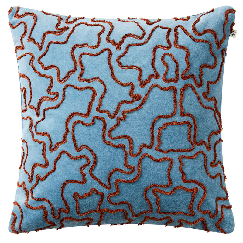 Ganga Tyynynpäällinen, Terracotta / Sky Blue