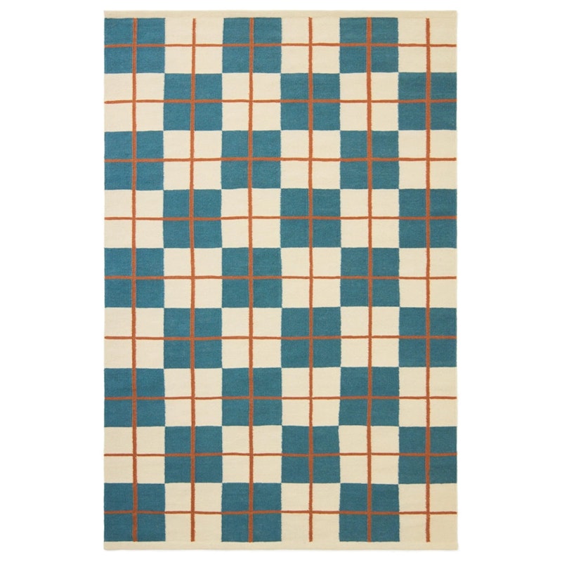 Haveli Villamatto 180x270 cm, Heaven Blue / Rust