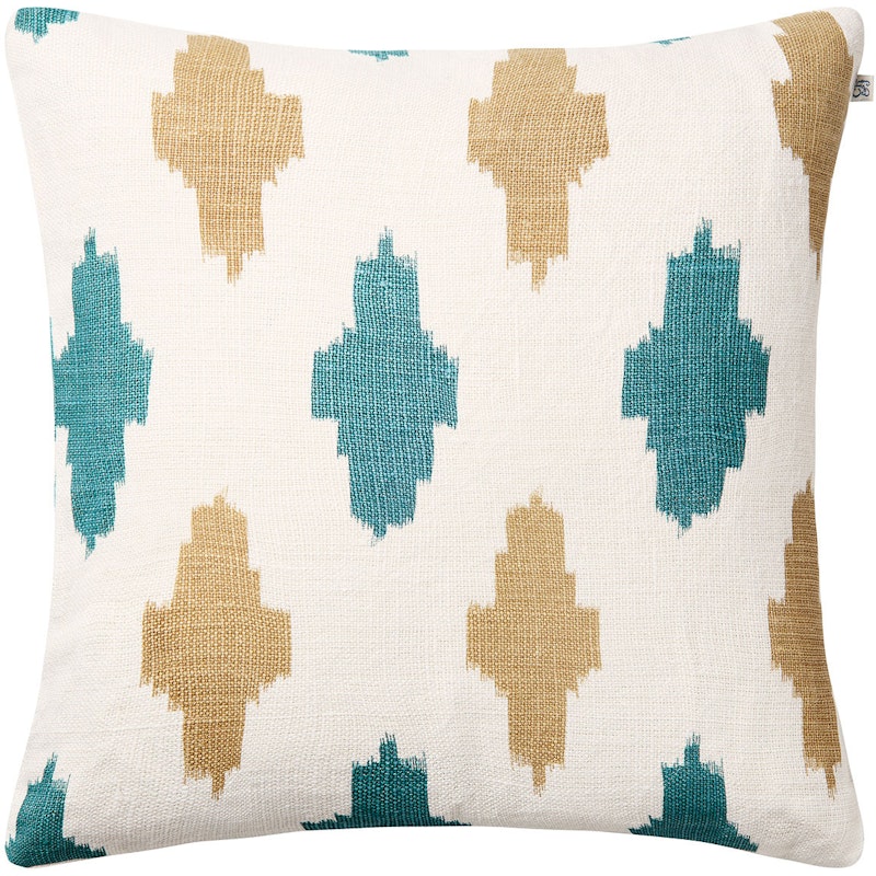 Ikat Agra Cushion Cover 50x50 cm Tyynynpäällinen 50x50 cm, Khaki / Heaven Blue