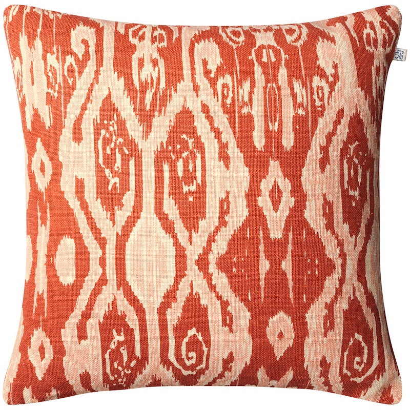 Ikat Madras Tyynynpäällinen 50x50 cm, Apricot Orange / Rose