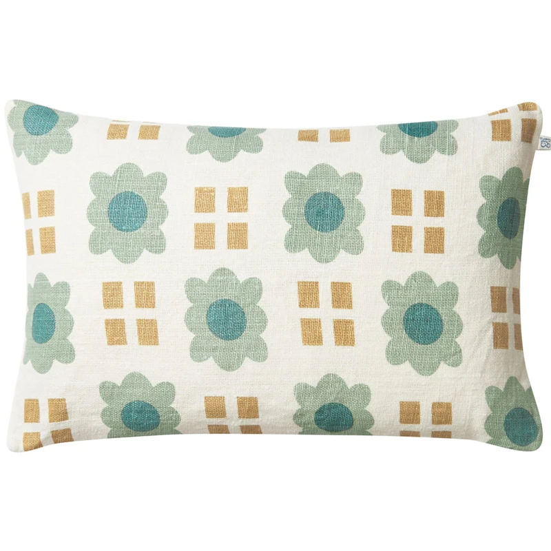 Lalit Tyynynpäällinen 50x50 cm, Aqua / Khaki