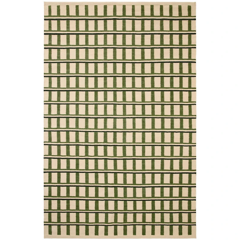 Mysore Matto 180x270 cm, Luonnonvalkoinen / Vihreä / Tummanvihreä