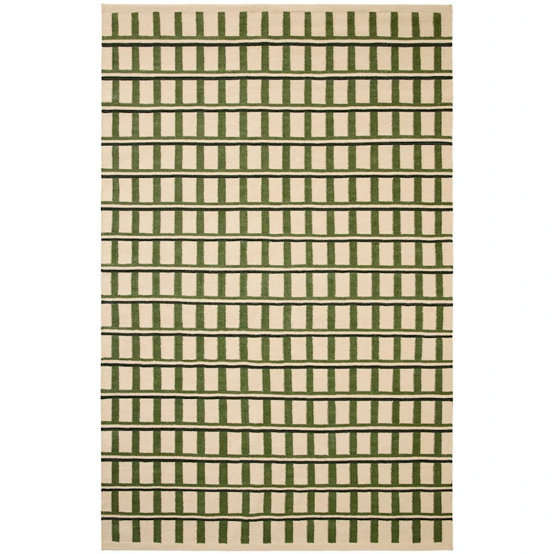 Mysore Matto 230x320 cm, Luonnonvalkoinen / Vihreä / Tummanvihreä