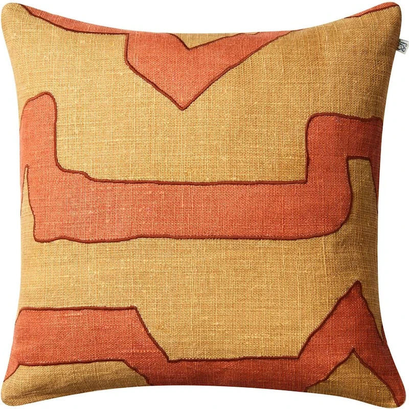 Sikkim Tyynynpäällinen 50x50 cm, Apricot Orange / Khaki