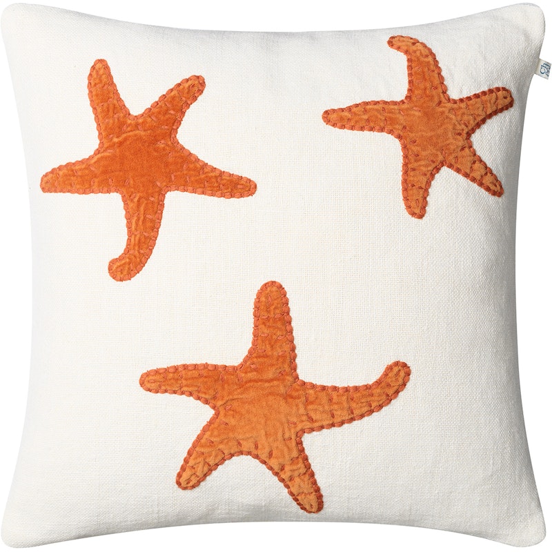 Star Fish Tyynynpäällinen 50x50 cm, Off-white / Oranssi