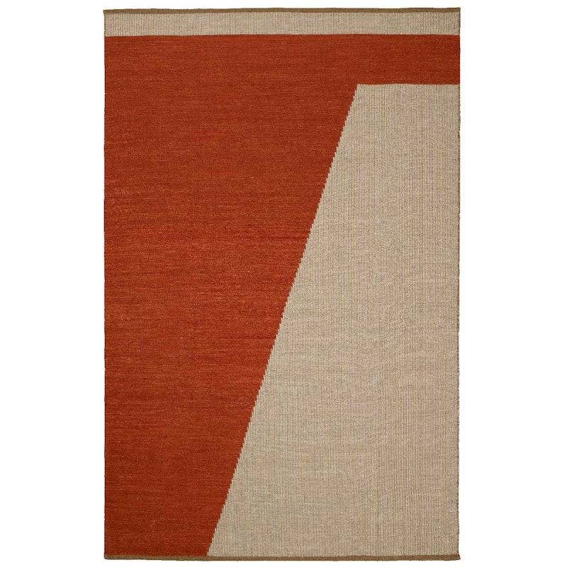 Una Traceable Rug 180x270 cm, Rust/Beige/Offwhite