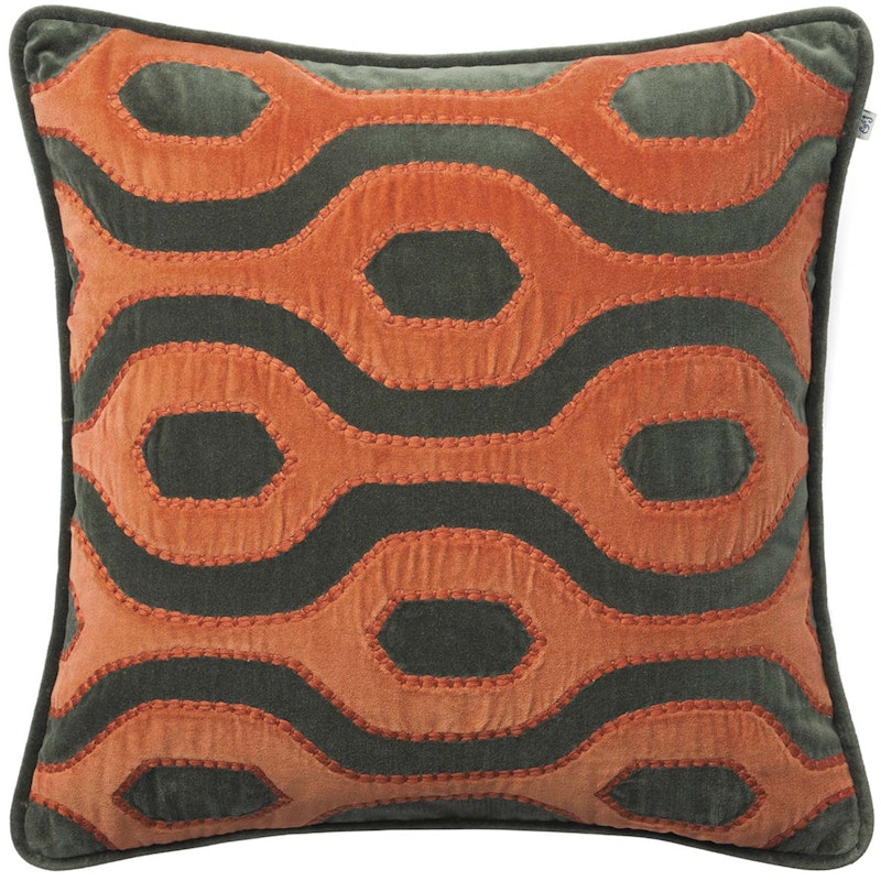 Varanasi Tyynynpäällinen Forest Green/Terracotta, 50x50 cm