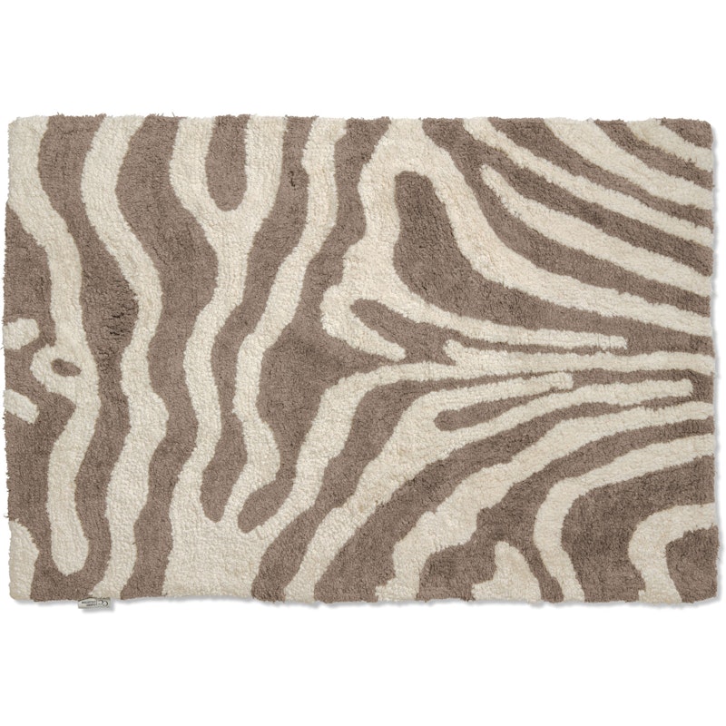 Zebra Kylpyhuonematto 60x90 cm, Valkoinen/Beige