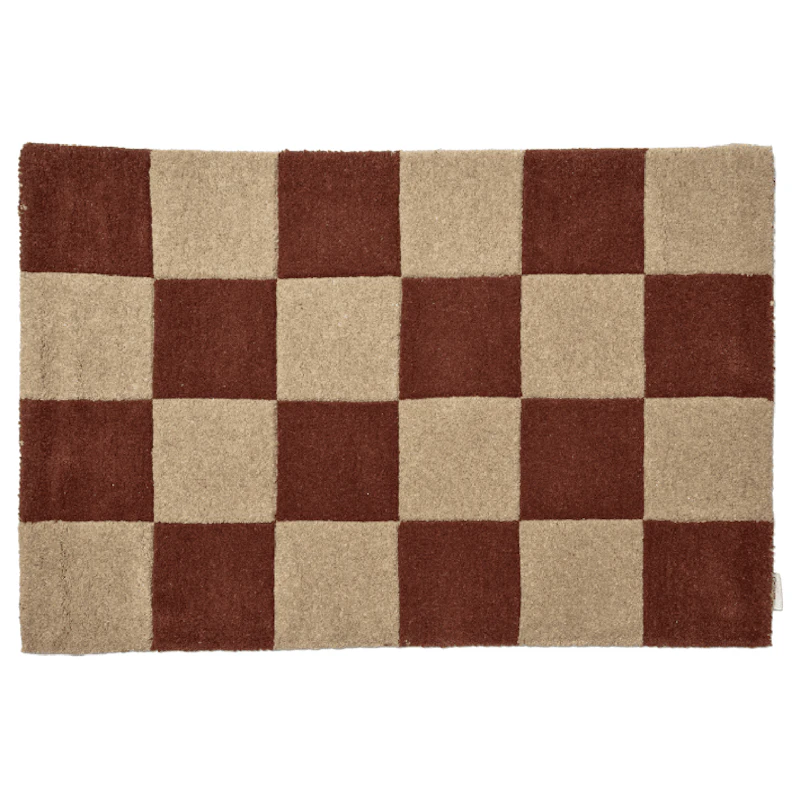 Square Ovimatto 60x90 cm, Terracotta / Luonnollinen