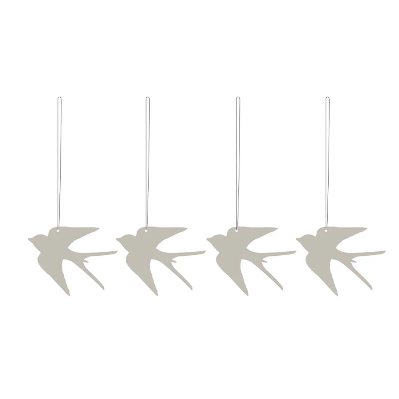 Easter Deco Bird, Cafe Au Lait 4-pack Pääsiäiskoriste Ruostumaton Teräs 4-pakkaus Hiekanvärinen