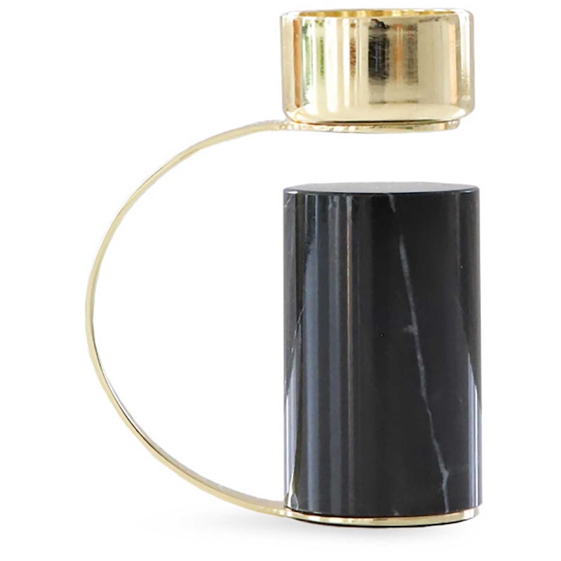 Heavy Tealight Holder, Nero Marquina