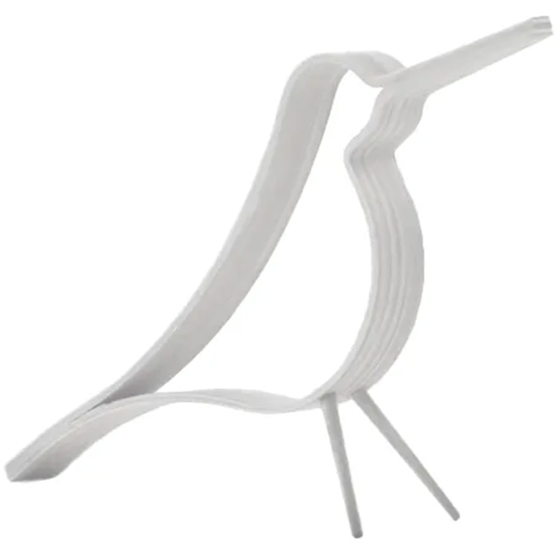 Woody Bird Koriste 14 cm, Valkoinen
