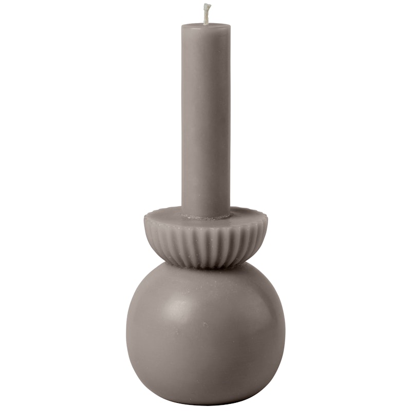 Candleholder Kynttilä M, Dark Taupe