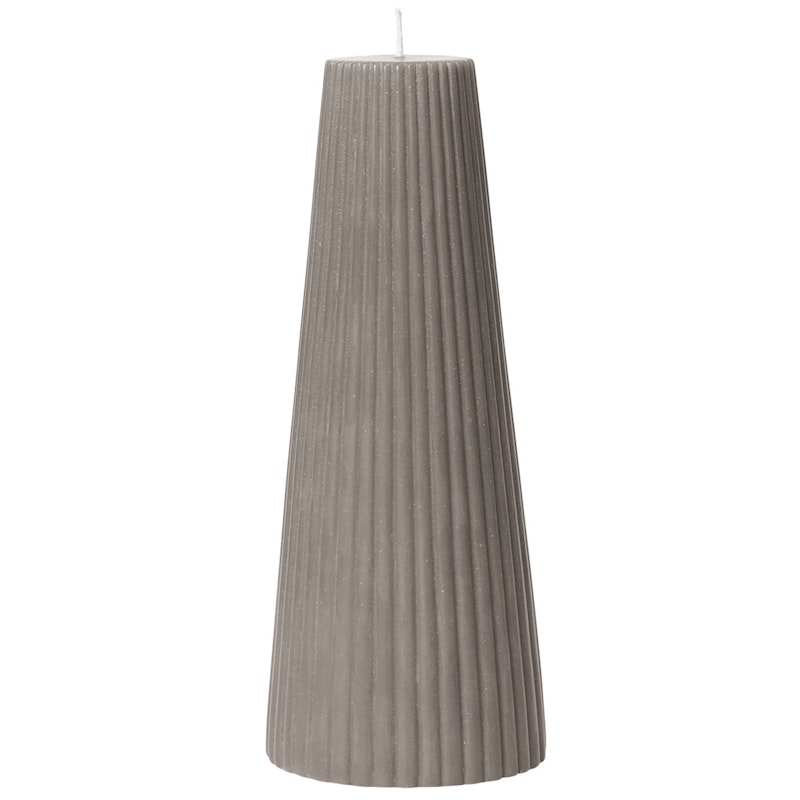 Grooved Trapez Kynttilä, Dark Taupe