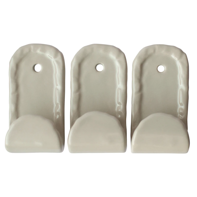 Hook Seinäkoukku 3 kpl:n pakkaus, Shiny Creme