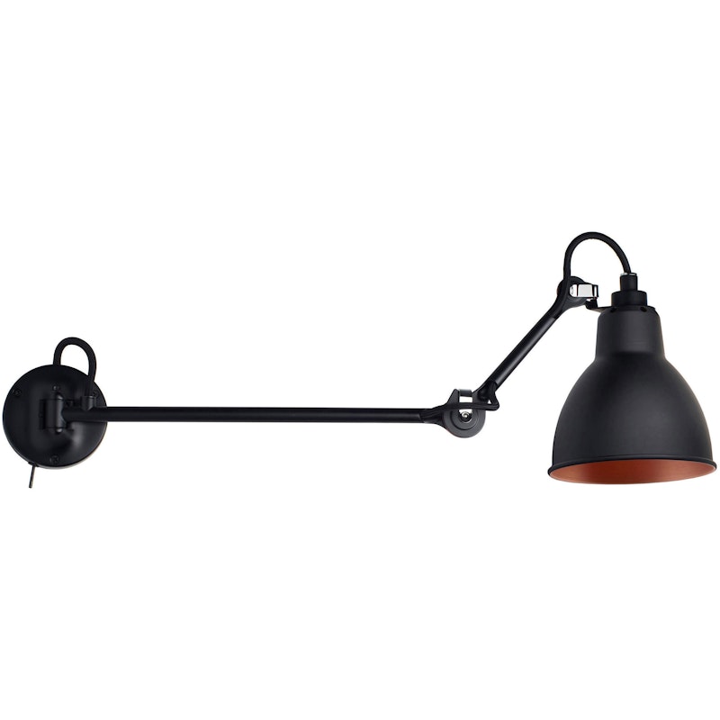 Lampe Gras N°204 L40 SW Seinävalaisin, Musta / Kupari