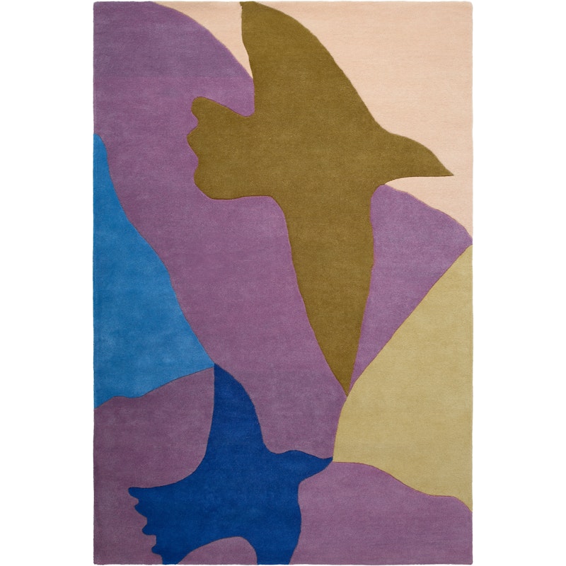 Bird Villamatto 250x350 cm, Sininen