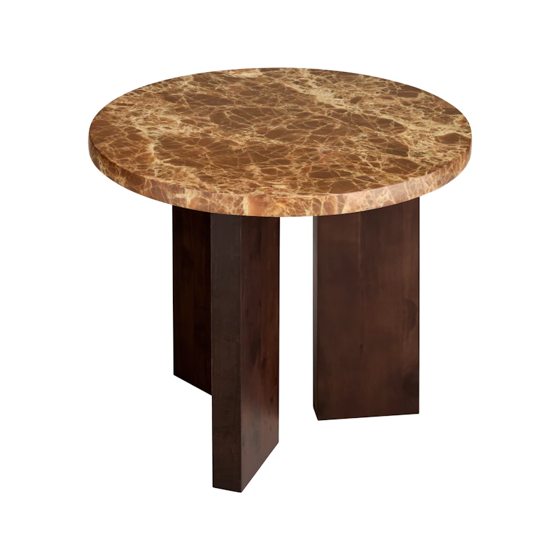 Eden Sivupöytä 50 cm, Dark Oak / Ruskea Kivi