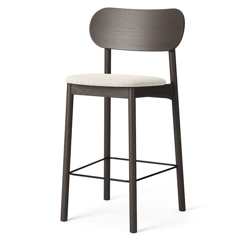 Elephant Baarituoli, Tumma Tammi / Valkoinen Silmukkanukkakangas