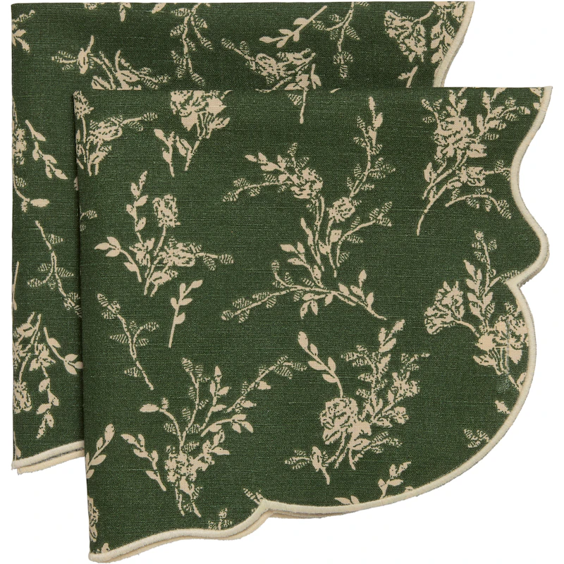Gia Servetti Kukka 45x45 cm 2 kpl:n pakkaus, Vihreä