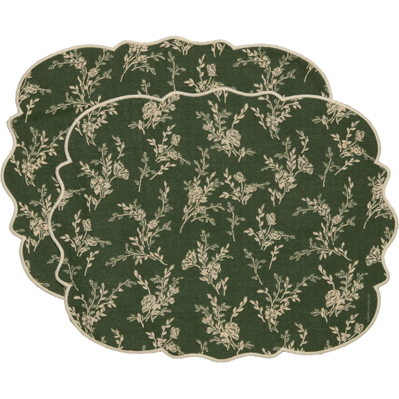 Gia Tabletti Kukka 35x45 cm 2 kpl:n pakkaus, Vihreä