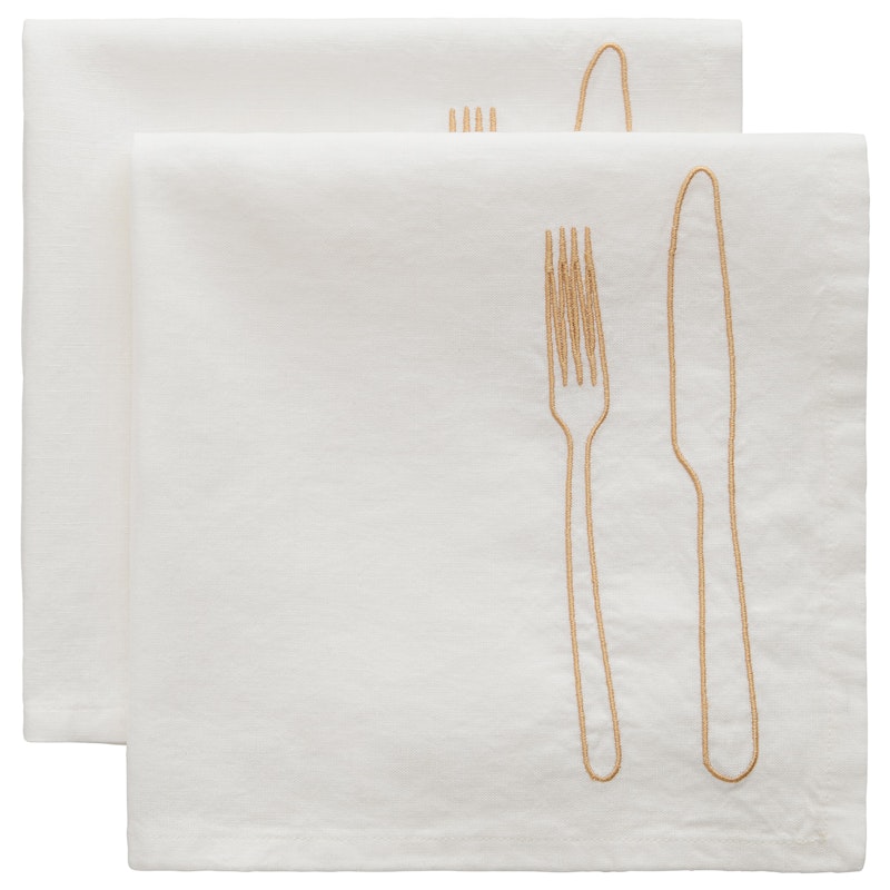 La Tavola Servetti 45x45 cm 2 kpl:n pakkaus, Latte